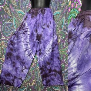 Lightweight tie dye pants - Purple✨ large/XL